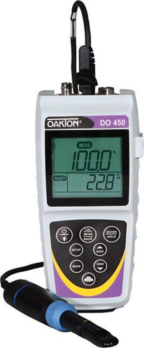 WD-35640-30_Oakton_DO_450_Waterproof_Portable_Meter_With_Probe_Main_View