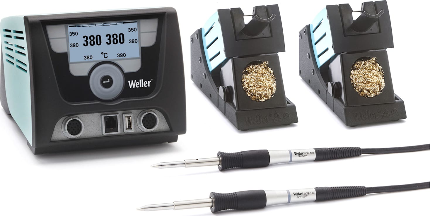 Weller T0053421699N WX2020 Soldering Station with Two WXP120, 230V