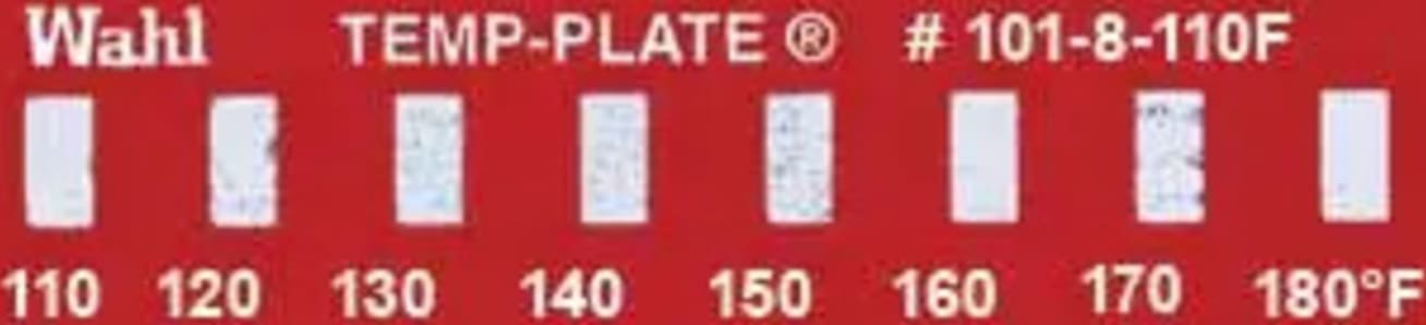 Wahl 101-8-110F Mini Eight-Position Temp-Plate, 110-120-130-140-150-160-170-180°F