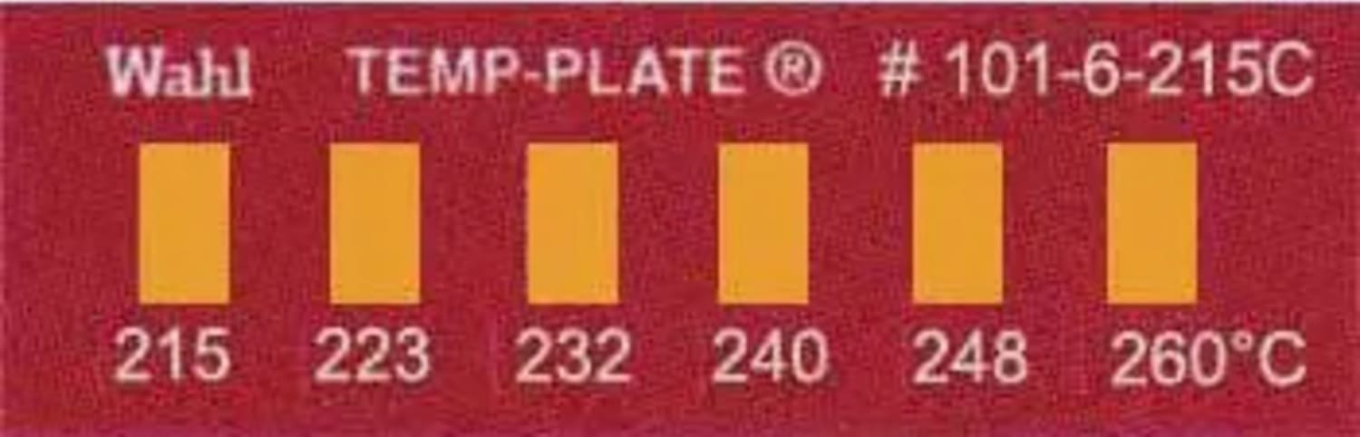 Wahl 101-6-215C Mini Six-Position Temp-Plate, 215-223-232-240-248-260°C