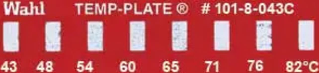 Wahl 101-8-043C Mini Eight-Position Temp-Plate, 43°, 48°, 54°, 60°, 65°, 71°, 76°, and 82°C