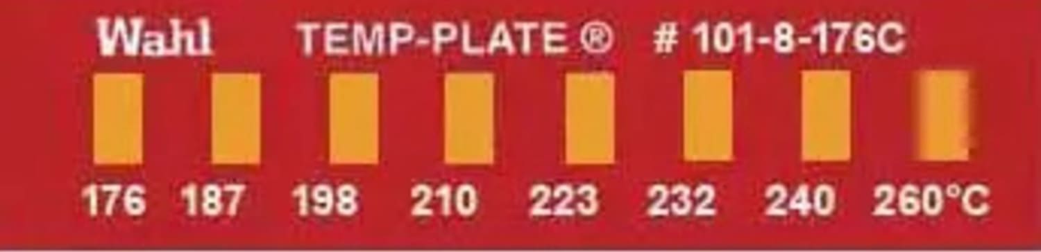 Wahl 101-8-176C Mini Eight-Position Temp-Plate, 176-187-198-210-223-232-240-260°C