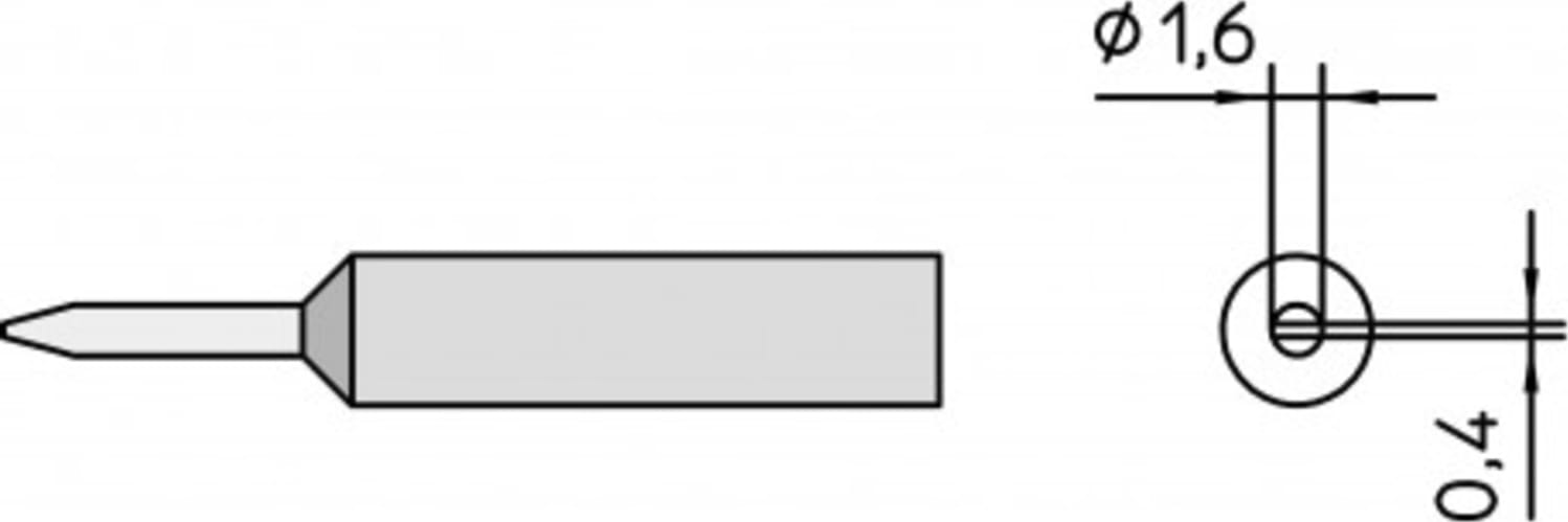 Weller 0054485699 XNT 6 Soldering Tip 1.6MM