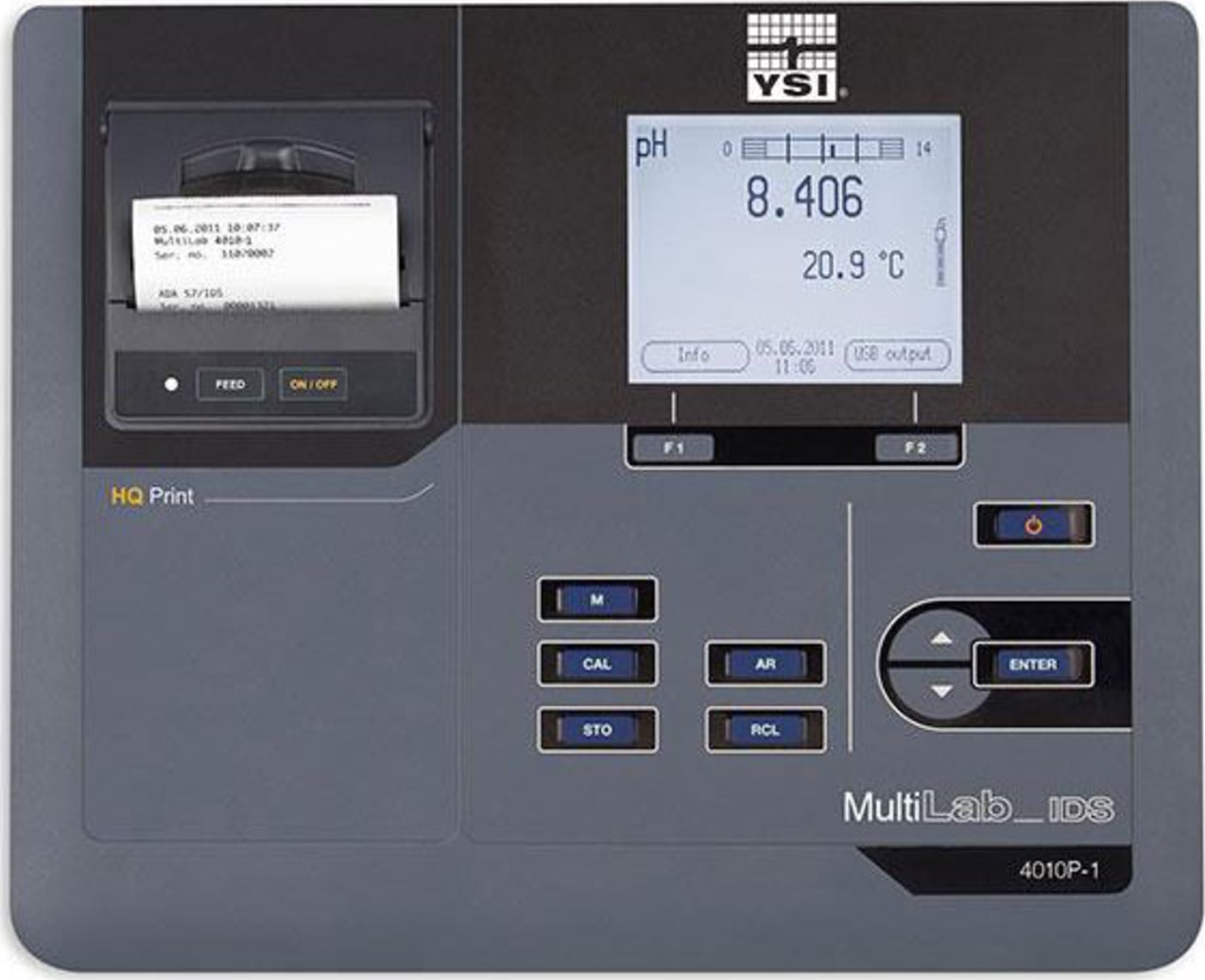 YSI 4010P-1 IDS Digital Multiparameter Single Channel Benchtop Instrument With Integrated Thermal Printer