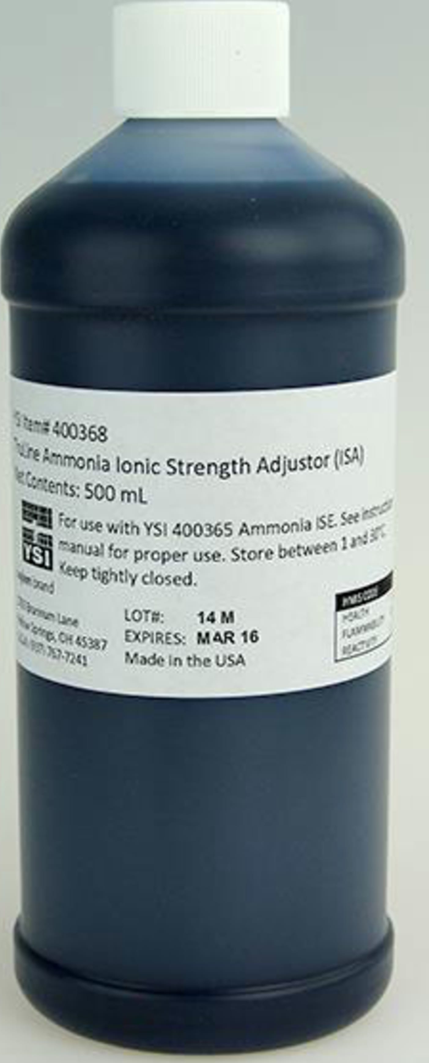 YSI TruLine Ammonia ISA Ionic Strength Adjustor, 500 ml