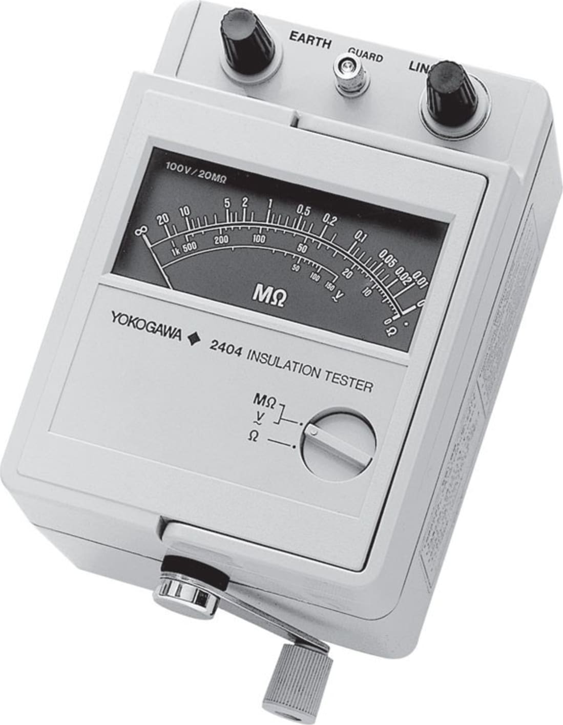 Yokogawa 240415 Hand Crank Insulation Tester, Analog 1,000V/2,000M ohm