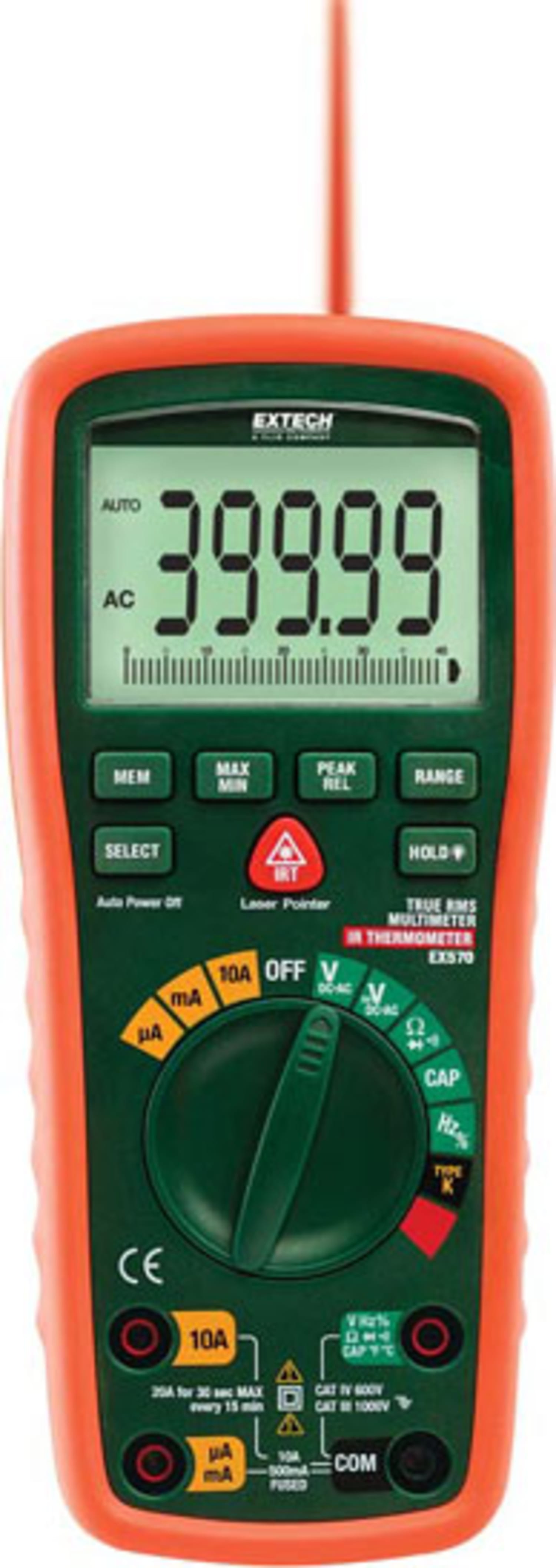 Extech EX570 12 Function True RMS Industrial MultiMeter with IR Thermometer