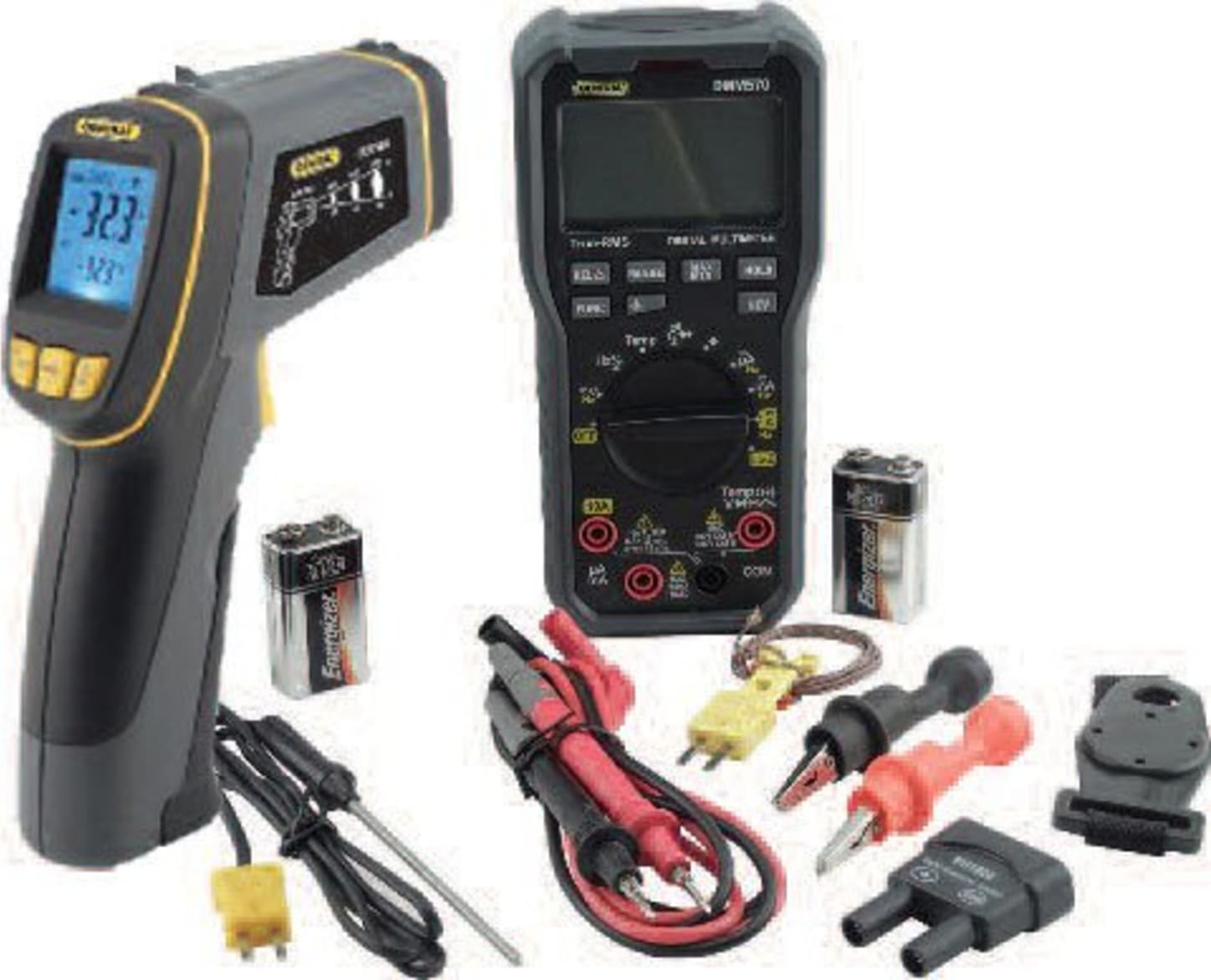 General Tools KHV57030 Combines A DMM570 Multimeter With An IRT730K 30:1 IR Thermometer