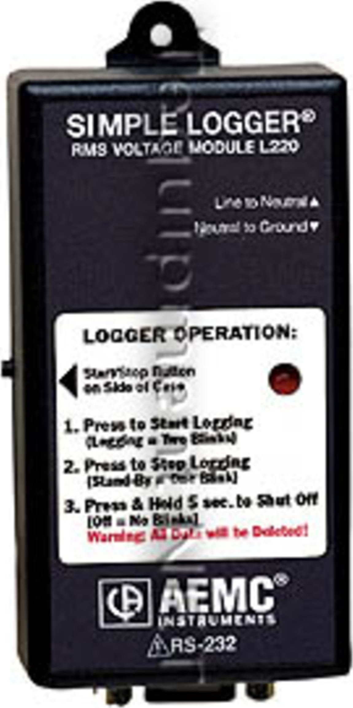 AEMC 2113.95 - Plug-In Voltage Logger Model L220