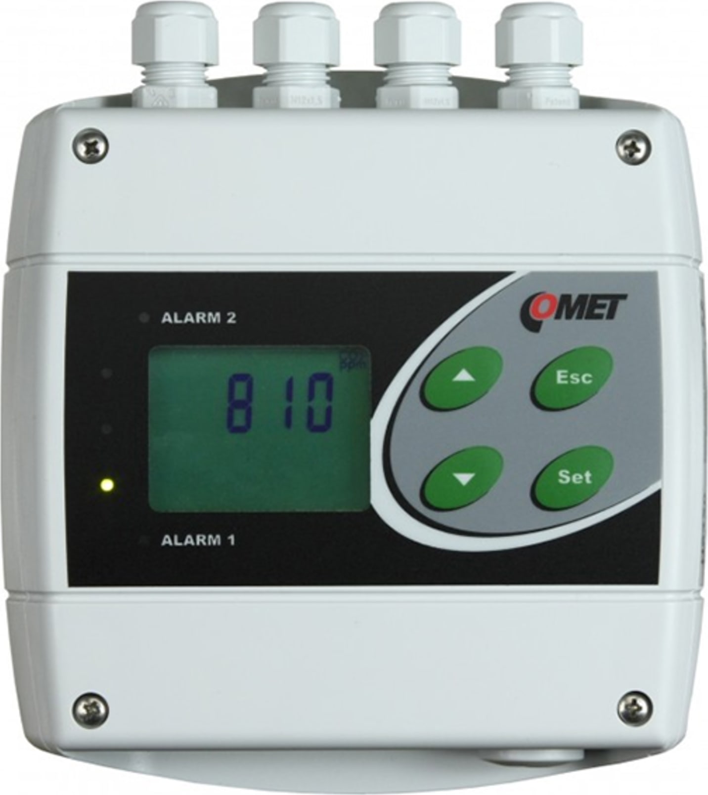 Comet H5424 CO2 regulator with RS485 interface and two output relays, built-in sensor 0 to 2000ppm