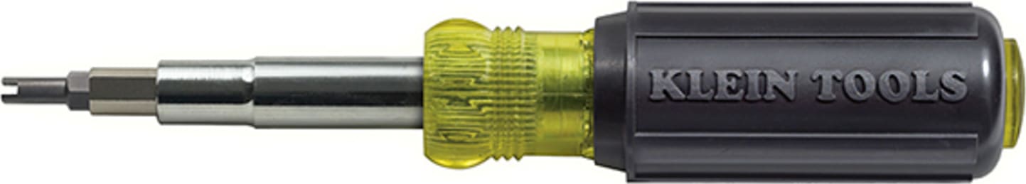 Klein Tools 32527 11-in-1 Screwdriver/Nut Driver with Schrader Valve Core Bit