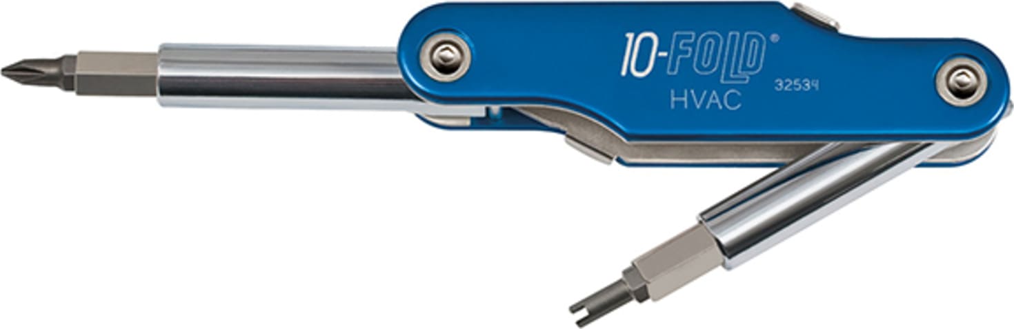 Klein Tools 32534 10-Fold Screwdriver/Nut Driver Schrader Valve Core Tool