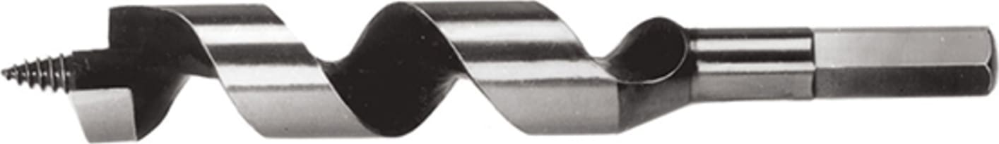 Klein Tools 53408 Ship Auger Bit with Screw Point (1-1/8" (29 mm) Bit Size x 4" (102 mm) Twist length)