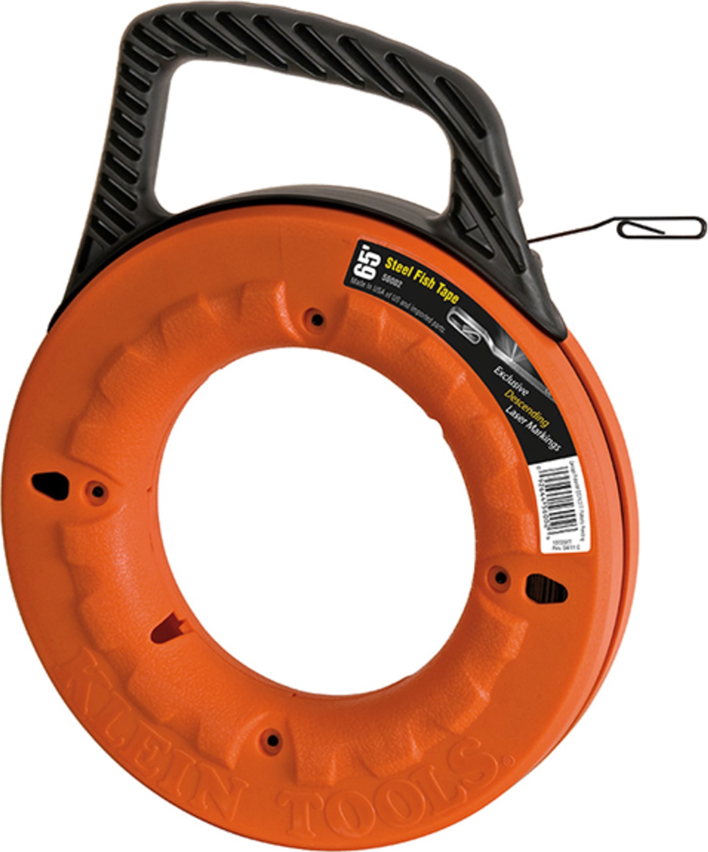 Klein Tools 56002 1/8" (3 mm) Wide Steel Fish Tape - 65' (19 m)