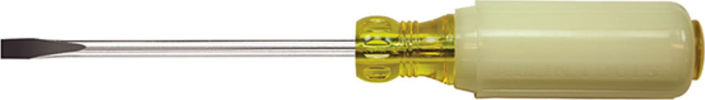 Klein Tools 605-4GLW Hi-Viz 1/4" (6 mm) Cabinet-Tip Screwdriver