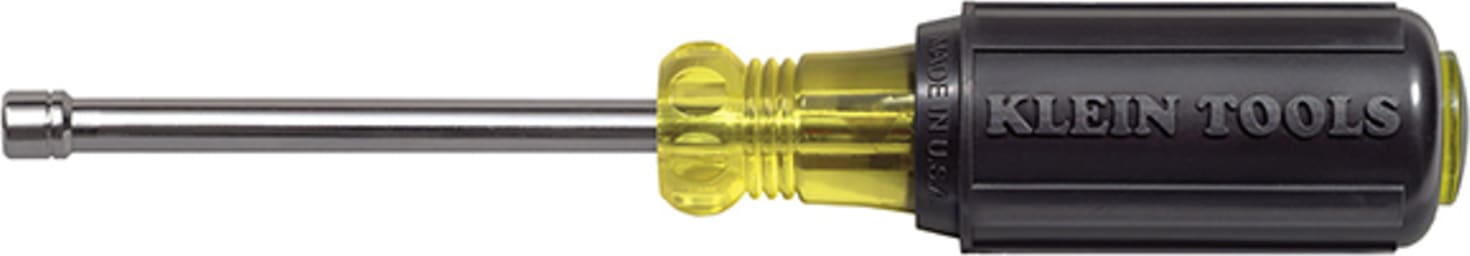 Klein Tools 630-4MM 4 mm Cushion-Grip Hollow-Shank Nut Driver 3" Shank