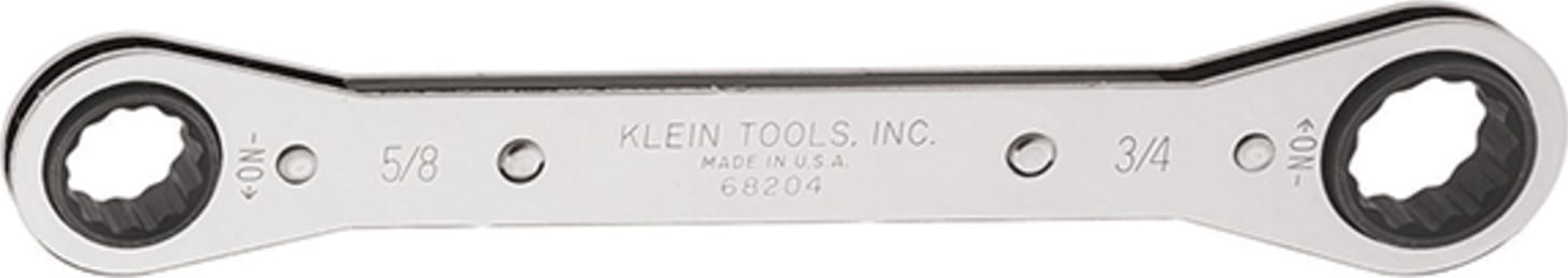 Klein Tools 68204 Ratcheting Box Wrench - 5/8" x 3/4"