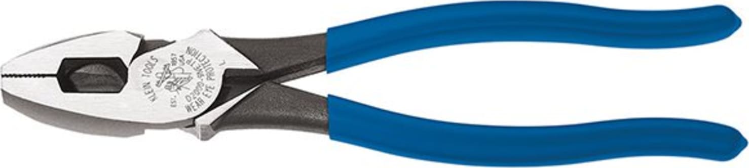 Klein Tools D2000-9NETP 9" (229 mm) High-Leverage Side-Cutting Pliers - Fish Tape Pulling