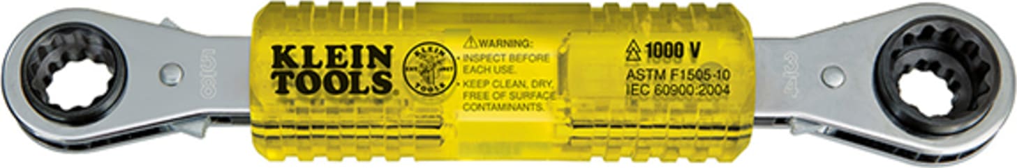 Klein Tools KT223X4-INS Lineman's Insulating 4-in-1 Box Wrench