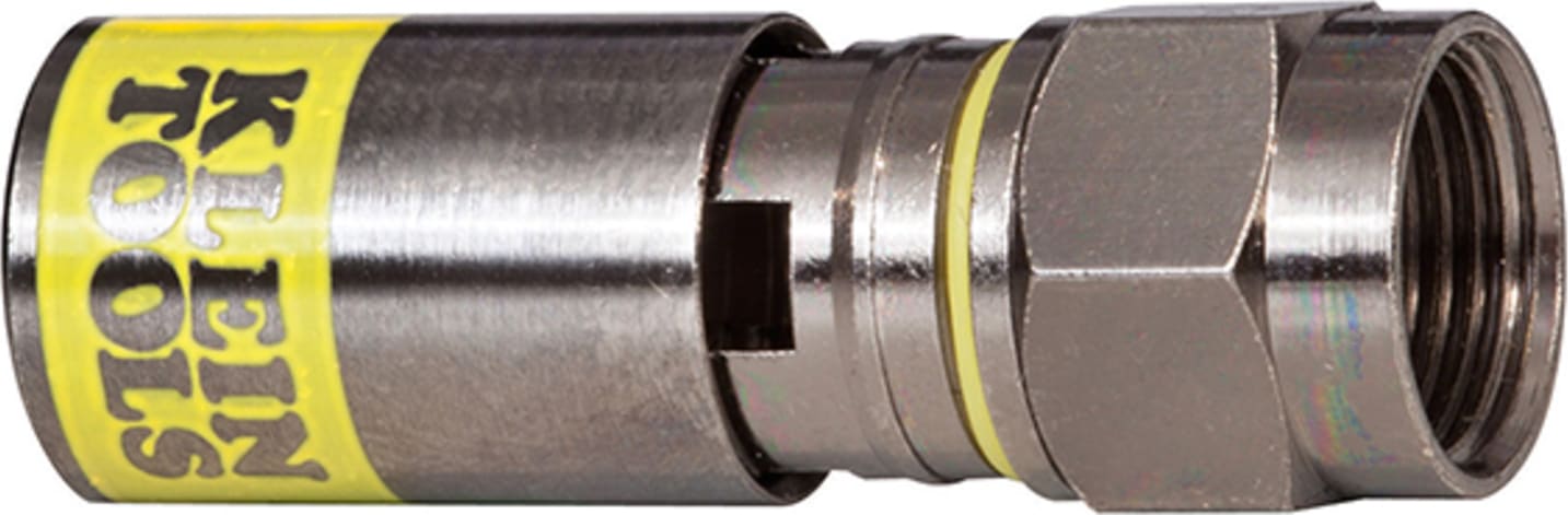 Klein Tools VDV812-612 Universal F Compression Connector - RG6/6Q (50-Pack)