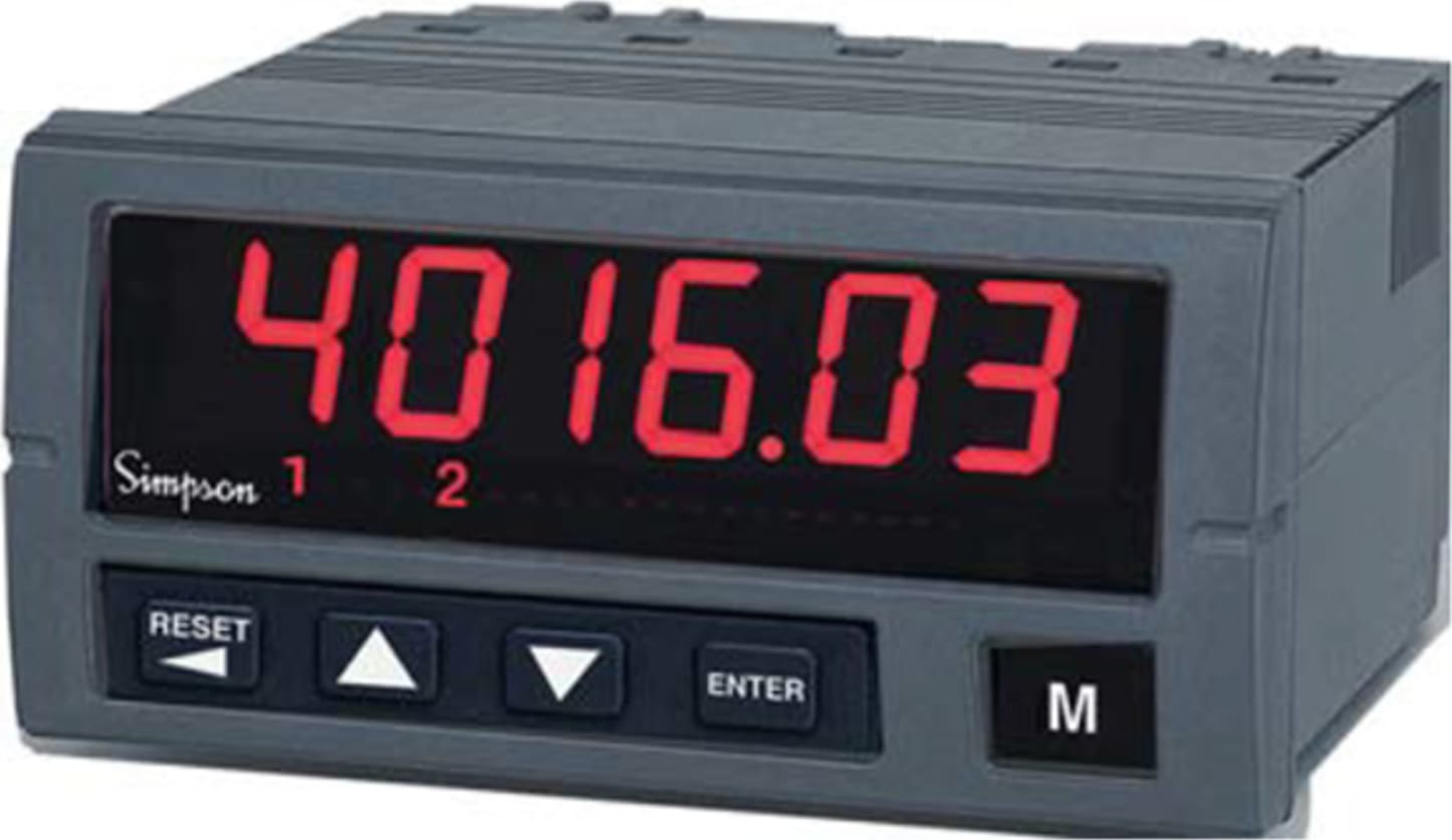 Simpson S663 Preset Rate Totalizer Counter Panel Meter