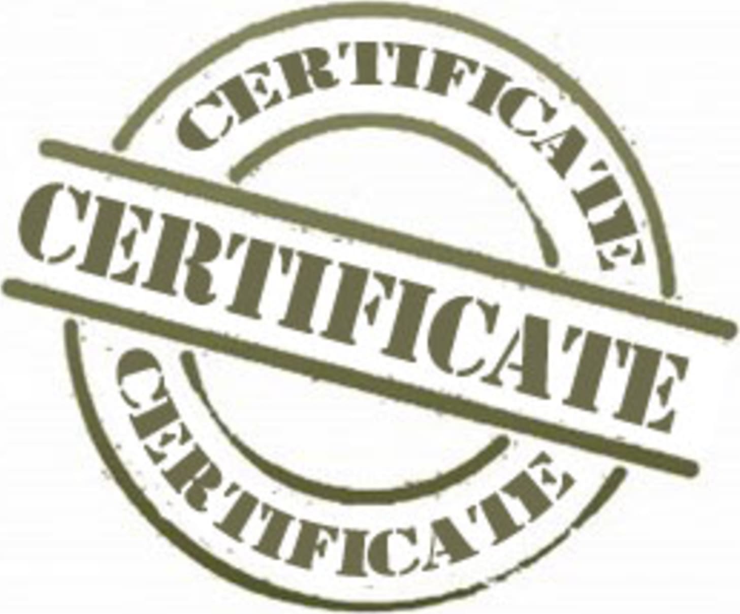 certificate
