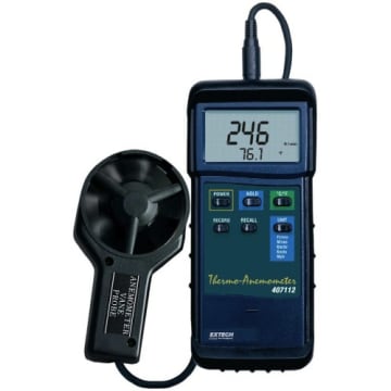 Extech 407123 Thermo-Anemometer with 3-ft probe