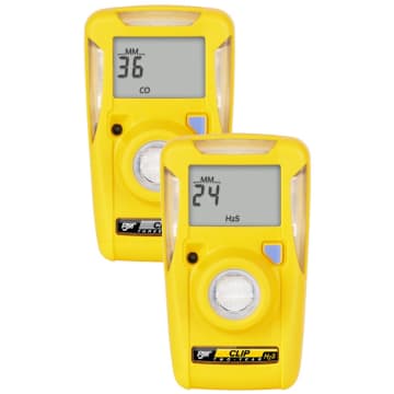 BW Clip Single-Gas Detectors, Carbon Monoxide, Surecell, 35-200 ppm Alarm