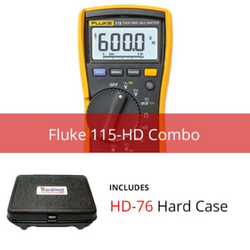 Fluke 115 Cat Iii 600 Vac Vdc Digital True Rms Auto Ranging Manual Ranging Multimeter 52435344 Msc Industrial Supply