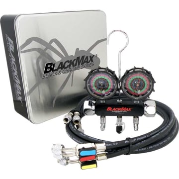 404A R-134A 22 410A 3 1//8 1.0/% Gauges 5 Premium Black BV Hose Set /& 3//8 Vac Hose CPS Vortech MV4H4P5EZ4 Valve Manifold