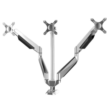Loctek D7T Triple-Arm High-End Desk Monitor Mount with Audio/Mic