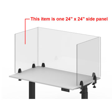 Azar Displays 179140 Clear Acrylic 4-Way Divider Shield for Table, Crossed Plas