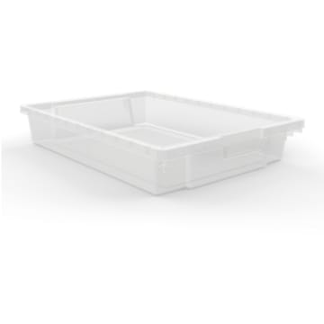 Luxor Mobile Bin Storage Unit - Double Row with Small Clear Bins