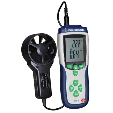 Digi-Sense Environmental Meter, Wind Speed, Humidity, Temperature, and Light Meter | Cole-Parmer