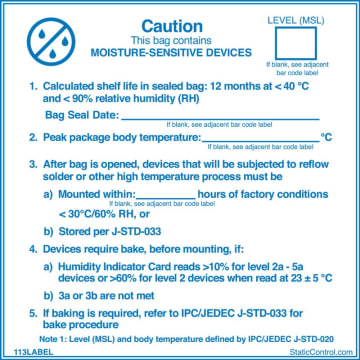 SCS - 4HIC100 Humidity Card, 4-Spot, 100/Can