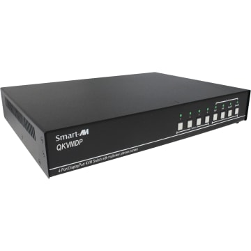 SM-DPN-4D-S - 4-Port Dual Monitor 4K DisplayPort KVM Switch with USB 2.0 &  Audio.