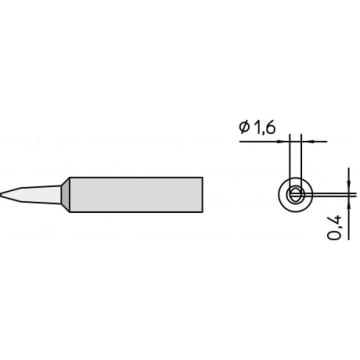 Black Weller 0054485199 XNT A SOLDERING TIP 1.6MM