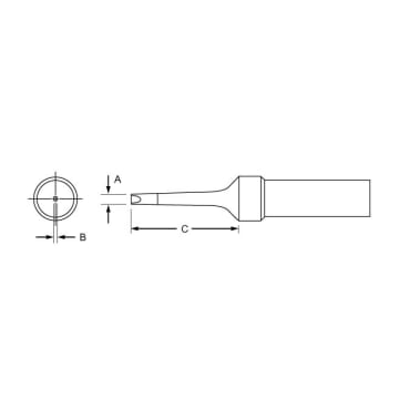 Genuine NOS Weller PTA6 .062/" x .62/" x 600F Screwdriver Tip for TC201 Seri