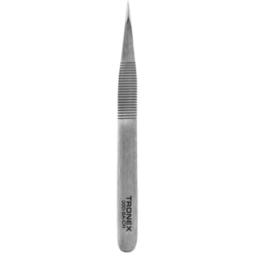 Techni-Pro 758TW240 - High Precision Tweezers, Style F,  Anti-Acid/Anti-Magnetic, Stainless Steel, Squared, 4.7