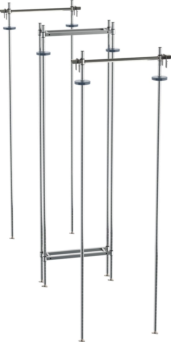 Metro Top-Track Overhead Track Shelving Complete Kit with Super Erecta  Chrome Wire Shelves - Metro