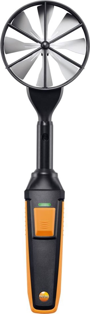 Testo 0635 9371 - High Precision 100 mm (4 inch) Vane Probe Head with Temperature Sensor (Includes Bluetooth Handle)