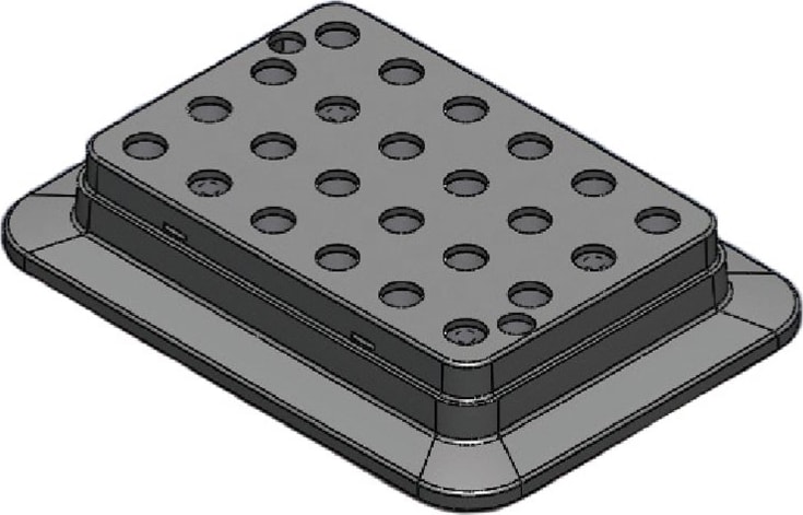 Scilogex 18900238 Block, used for 0.5mL tubes, 24 holes