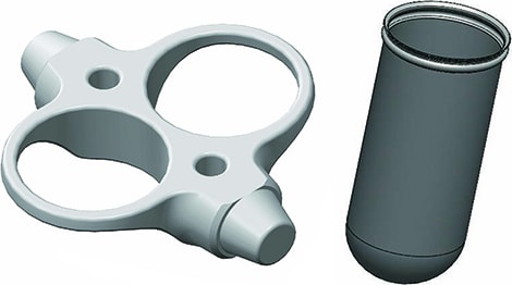 Scilogex 19400043 Bucket and 2 tubes 50mL capacity including adapters
