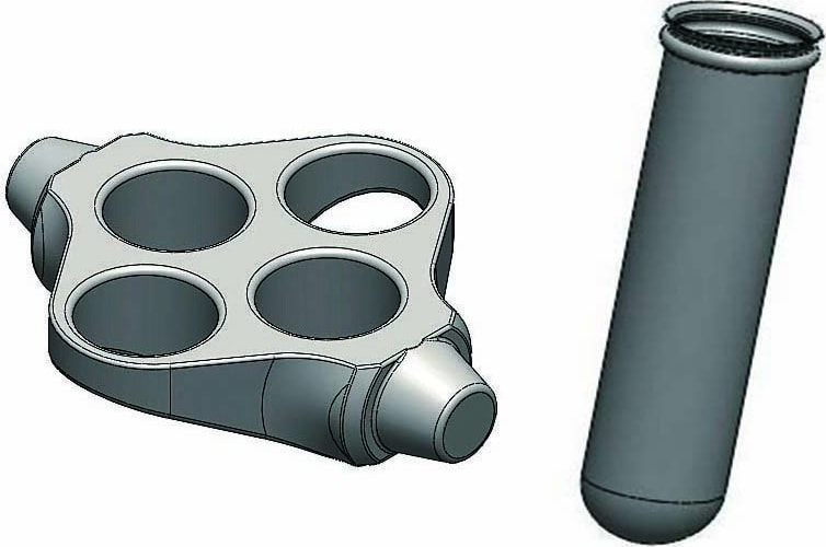 Scilogex 19400044 Bucket and 4 tubes 10mL, 12mL and 15mL capacity including adapters