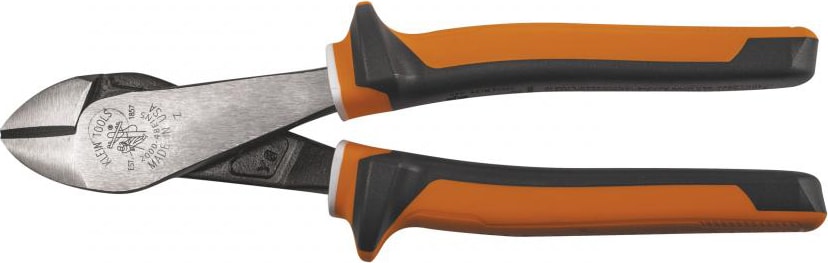 Klein Tools 200048EINS Diagonal-Cutting Pliers, Insulated, Slim Handle, Angled