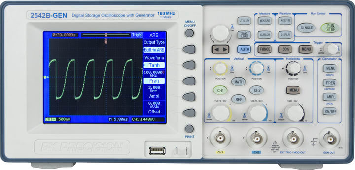 BK Precision 2542B-GEN - 100 MHz 1 GSa/s Digital Storage Oscilloscope