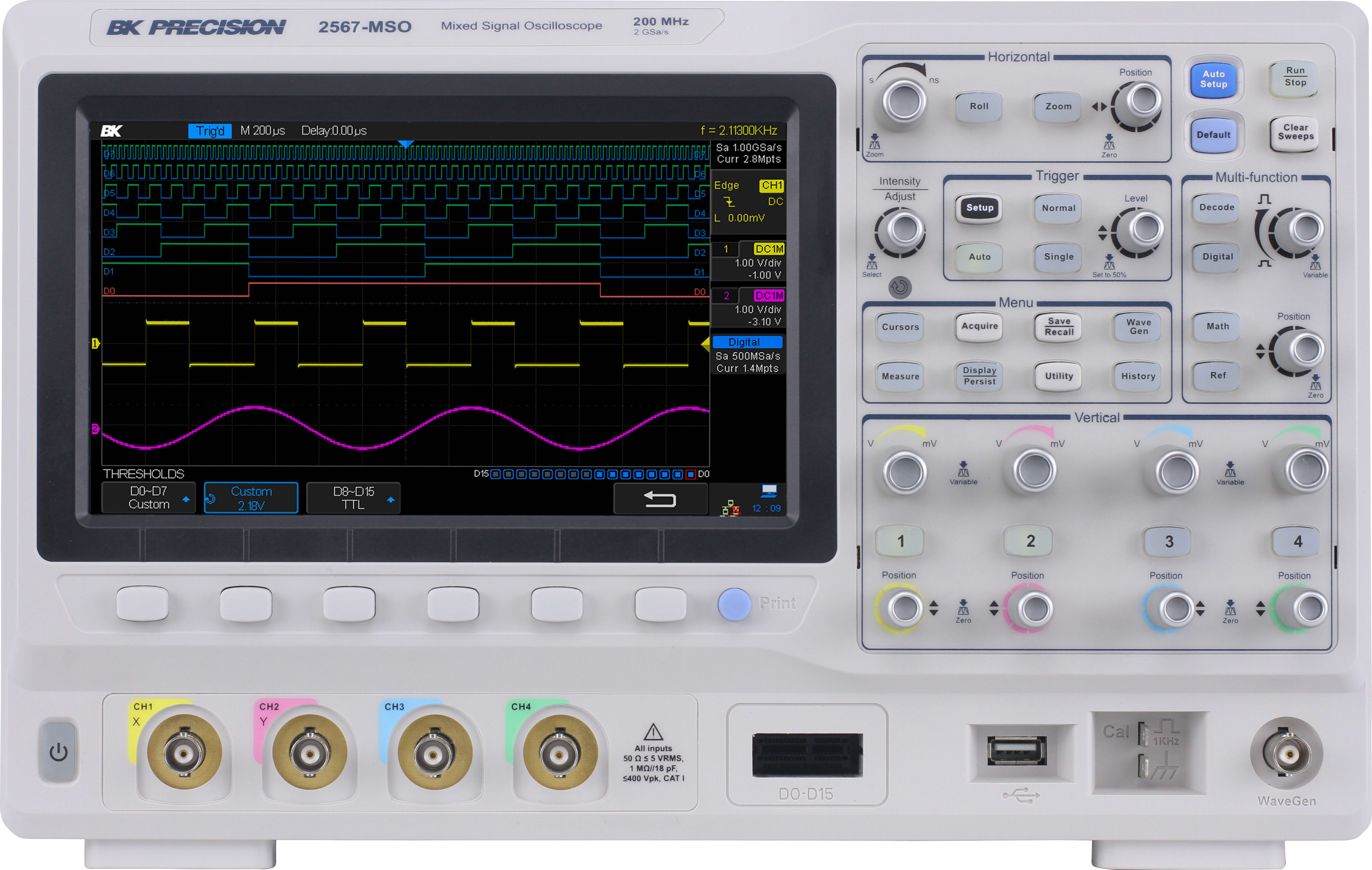 BK Precision 2567-MSO Mixed Signal Oscilloscope