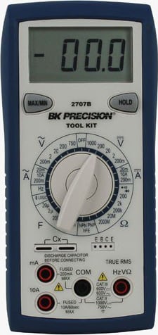 BK Precision 2707B Manual Ranging True RMS Tool Kit Digital Multimeter