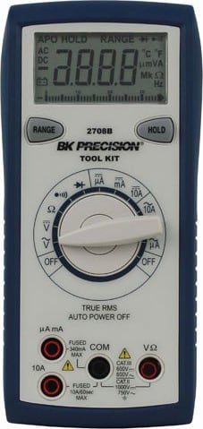 BK Precision 2708B Tool Kit Auto Ranging True RMS Digital Multimeter w/Bar Graph