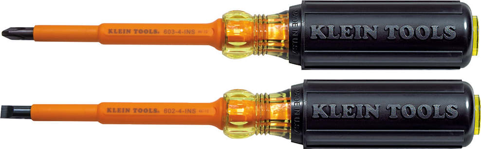 Klein Tools 33532-INS 2-Piece Set of 4" Insulated Screwdrivers